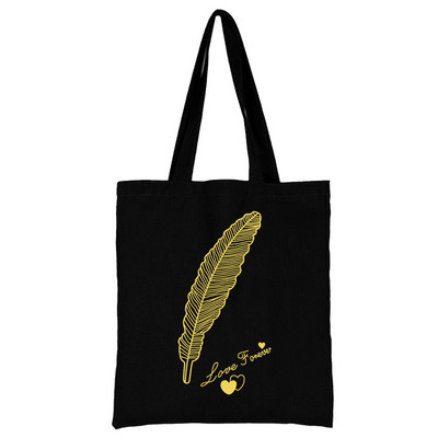 Iepirkumu soma Sieviešu rokassomiņa Plecu soma Sieviešu audekla soma Iepirkšanās soma Liela ietilpība Skolas soma Balta attēla drukāšana