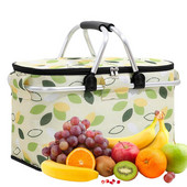 Piknika grozi ģimenei Liela aukstuma soma Pludmales grozs Saliekams pludmales grozs Pārnēsājams necaurlaidīgs kempinga dzesētājs ceļam