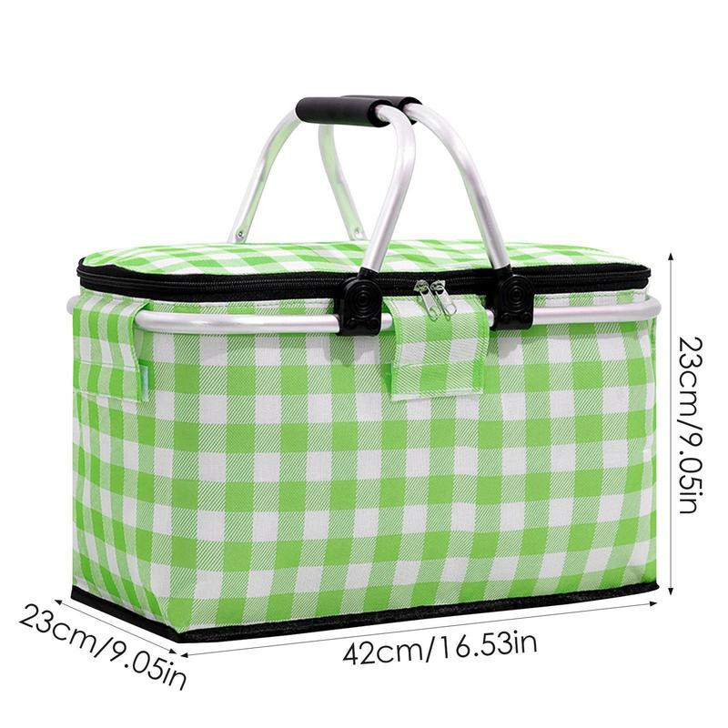 Piknika grozi ģimenei Liela aukstuma soma Pludmales grozs Saliekams pludmales grozs Pārnēsājams necaurlaidīgs kempinga dzesētājs ceļam