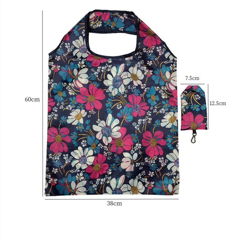 Didelis sulankstomas ekologiškas pirkinių krepšys, daugkartinio naudojimo plaunamos rankinės, didelės talpos pirkinių maišelis ant peties, bakalėjos pakuotės kišenė