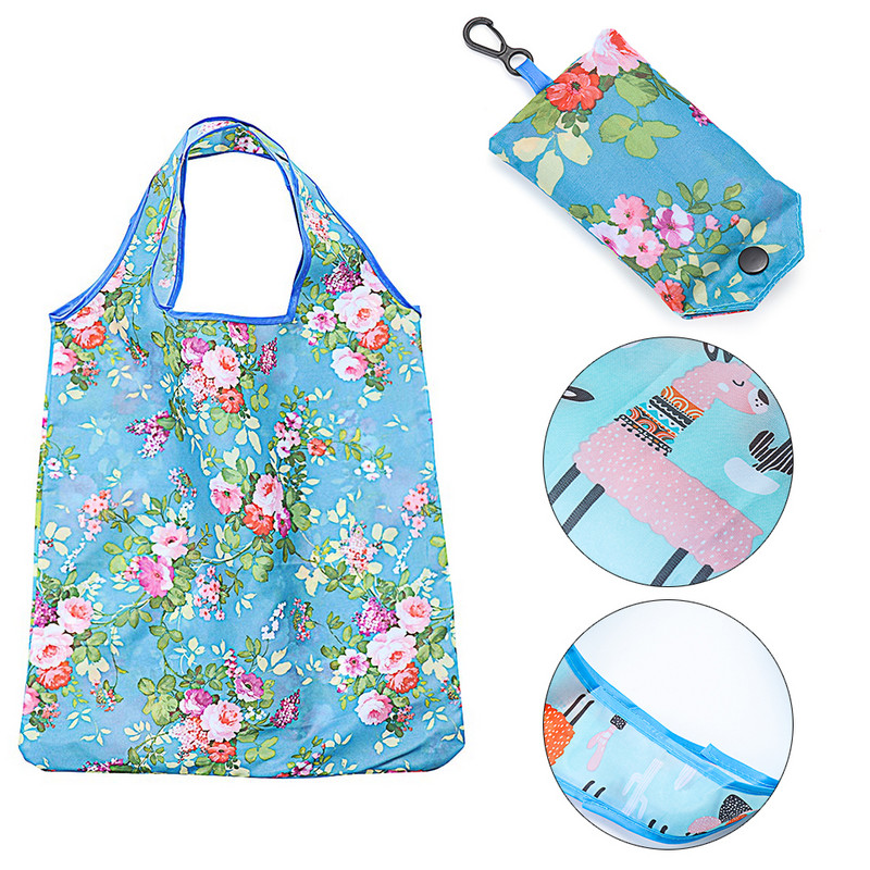 26Styles Környezetbarát bevásárlótáskák Poliészter tárolótáska Összehajtható Újrahasznosítható Élelmiszerek Csomagtartó Újrafelhasználható Tasak Otthoni és lakhatási kellékek