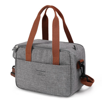 Pārnēsājama pusdienu soma sievietēm, termiski izolēta pusdienu kastīte Tote Cooler rokassomiņa Ūdensizturīgs Bento Pouch Biroja pārtikas plecu somas