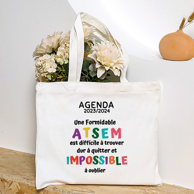 Ja sam najbolji Atsem na svijetu Ženska velika torba s francuskim printom Platnene torbe za kupnju Ženska torba na rame Poklon za Atsema