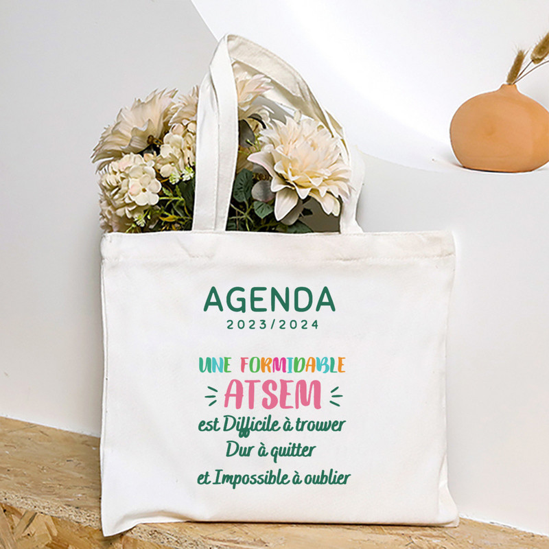 Ja sam najbolji Atsem na svijetu Ženska velika torba s francuskim printom Platnene torbe za kupnju Ženska torba na rame Poklon za Atsema