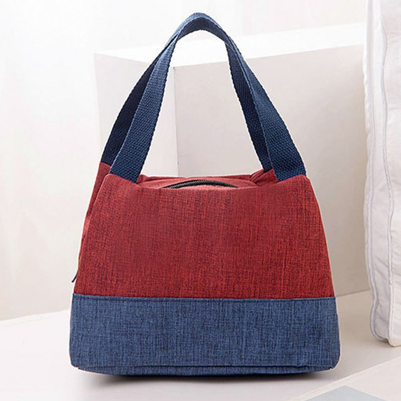 Kempinga piknika soma Pusdienu soma Pārnēsājama liela ietilpība ceļojumu soma Bento Box pārtikas dzērienu glabātava Sieviešu ikdienas rokassomiņa