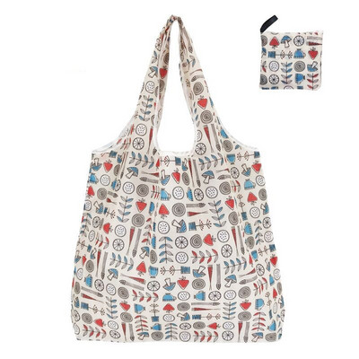 Geantă de cumpărături mare pliabilă din desene animate cu animale, lavabilă, reutilizabilă, ușor de transportat, genți de mână cu capacitate