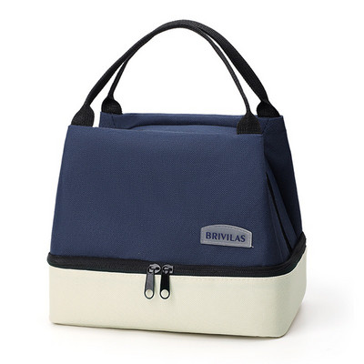 Divslāņu kontrastējošas krāsas ēdienreižu maisiņš, izolēts ledus iepakojums, svaigs āra piknika maisiņš, pārnēsājams rokas izolācijas maisiņš