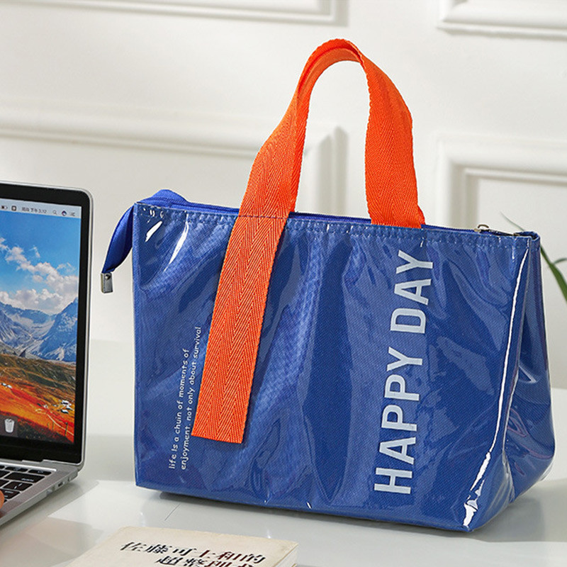 Izolēta pusdienu soma PU ūdensnecaurlaidīga modes izolācija Bento Pack alumīnija folijas rīsu soma ledus iepakojuma studentu Bento pusdienu rokassomiņa