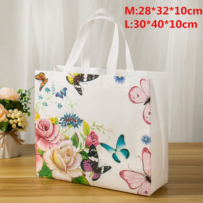 Modes rozā, flamingo apdrukāta iepirkumu soma, neausta auduma ekoloģiska iepirkumu maisiņš Atkārtoti lietojama rokassomiņa Ceļojumu pārtikas preču saliekamās somas