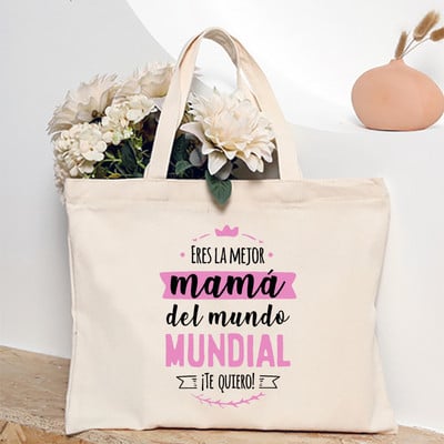 Imam najbolju mamu na svijetu Ženska torba na rame s printom Platnena torba Ženske torbe za kupnju Rođendanski darovi za majku za Majčin dan