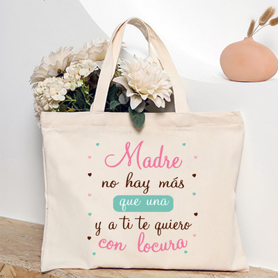Imam najbolju mamu na svijetu Ženska torba na rame s printom Platnena torba Ženske torbe za kupnju Rođendanski darovi za majku za Majčin dan