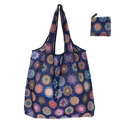 Jaunums Ūdensizturīgs salokāms atkārtoti lietojams eko iepirkšanās ceļojumu plecu soma maisiņš Rokassomiņa Pārnēsājama uzglabāšanas auduma piegādes soma