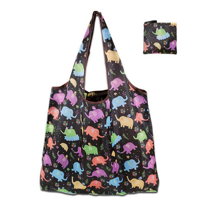 Jaunums Ūdensizturīgs salokāms atkārtoti lietojams eko iepirkšanās ceļojumu plecu soma maisiņš Rokassomiņa Pārnēsājama uzglabāšanas auduma piegādes soma