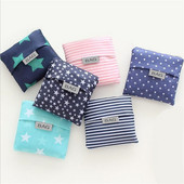 Naujas karštas išpardavimas mados spausdinimas sulankstomas žalias pirkinių krepšys, sulankstomas maišelis Rankinės Patogūs didelės talpos laikymo krepšiai