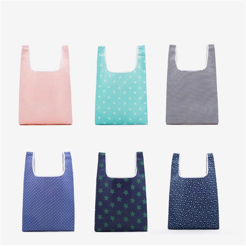 Naujas karštas išpardavimas mados spausdinimas sulankstomas žalias pirkinių krepšys, sulankstomas maišelis Rankinės Patogūs didelės talpos laikymo krepšiai