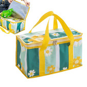 Izolēta piknika soma necaurlaidīga, mīksta sānu dzesētāja soma 35 * 20 * 20 cm pārtikas iepirkumu maisiņi piknika ballītei BBQ pludmales kempinga pusdienām