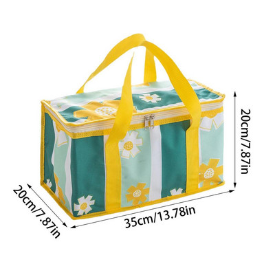 Izolēta piknika soma necaurlaidīga, mīksta sānu dzesētāja soma 35 * 20 * 20 cm pārtikas iepirkumu maisiņi piknika ballītei BBQ pludmales kempinga pusdienām