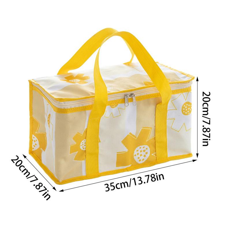 Izolēta piknika soma necaurlaidīga, mīksta sānu dzesētāja soma 35 * 20 * 20 cm pārtikas iepirkumu maisiņi piknika ballītei BBQ pludmales kempinga pusdienām