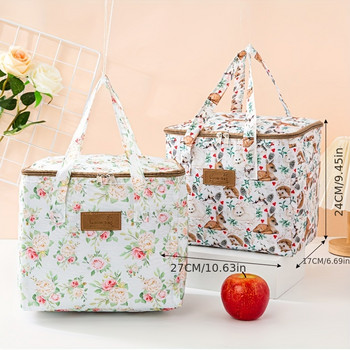 Φορητές τσάντες για πικνίκ Camp New Storage Lunch Box Ταξιδιωτικές τσάντες ψυγείου Μεγάλης χωρητικότητας Θερμική τσάντα χειρός Αδιάβροχο πτυσσόμενο καλάθι φαγητού