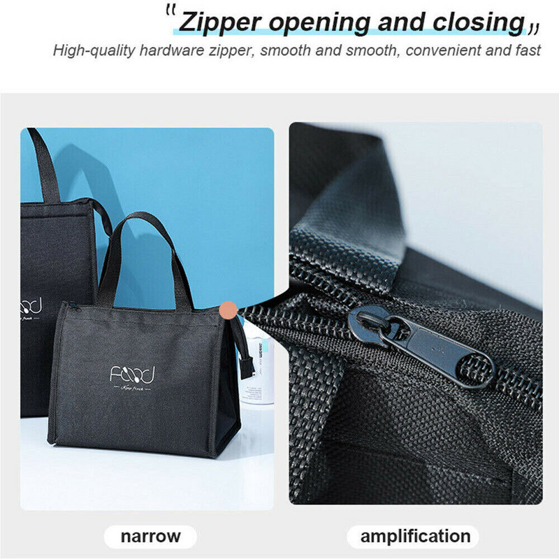 Termiski izolētas pusdienu somas vīriešiem sievietēm, Oksfordas auduma Bento futrāļa organizators Pārnēsājamas aukstuma somas Tote piknika pārtikas uzglabāšanas somas