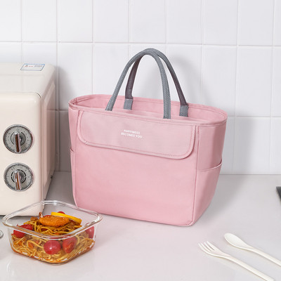 Lielas ietilpības izolētas pusdienu somas Oksfordas auduma ūdensnecaurlaidīga Bento Box termiskā dzesētāja soma Pārnēsājama pārtikas uzglabāšanas konteinera rokassomiņa