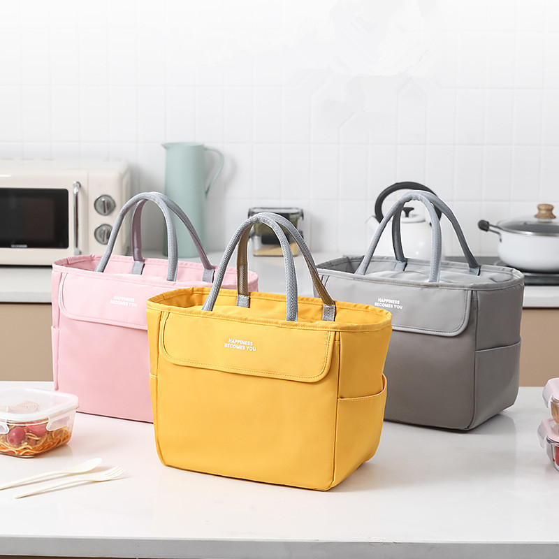 Lielas ietilpības izolētas pusdienu somas Oksfordas auduma ūdensnecaurlaidīga Bento Box termiskā dzesētāja soma Pārnēsājama pārtikas uzglabāšanas konteinera rokassomiņa