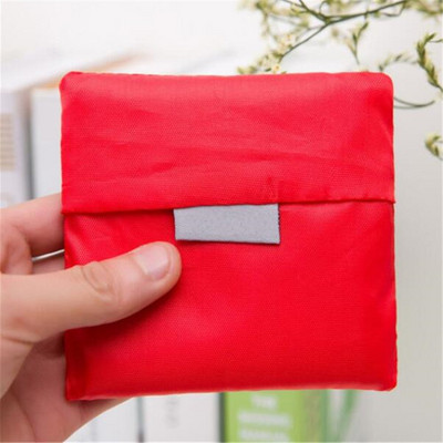 Kvadrātveida kabatas ūdensnecaurlaidīgs iepirkumu maisiņš Pārnēsājams saliekams radošs atkārtoti salokāms iepirkumu maisiņš Eco Tote Market pārtikas preču soma