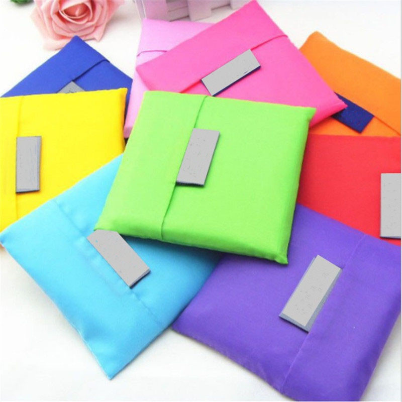 Kvadrātveida kabatas ūdensnecaurlaidīgs iepirkumu maisiņš Pārnēsājams saliekams radošs atkārtoti salokāms iepirkumu maisiņš Eco Tote Market pārtikas preču soma