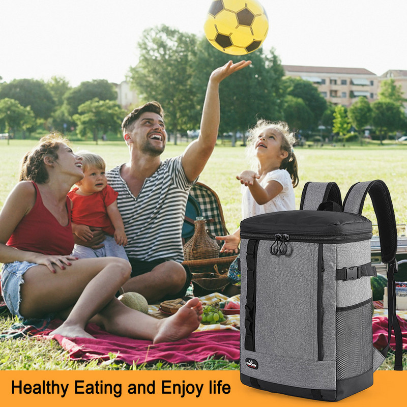 24 literes hűtőtáska, vízálló, vastagított hűtőtáska, nagy, szigetelt táska piknik hűtőtáska, hűtőtáska