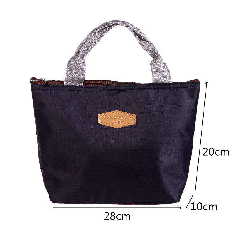 Pusdienu kaste kempinga piknika soma Pusdienu soma vienkrāsaina pārnēsājama izolēta atdzesēta soma aukstā ēdiena dzesētāja termiskā soma rokassomiņa