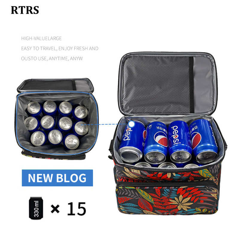 10 L mīksta aukstuma soma ar cieto ieliktni Liela izolēta piknika pusdienu maisa kastes dzesēšanas soma kempinga grilēšanai ģimenes āra aktivitātēm