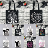 Harajuku Iepirkšanās Canvas Shopper Bag meitenes rokassoma plecu dāmu soma sievietēm Shopper soma burvju Witches Brew Tarot karti raganu soma