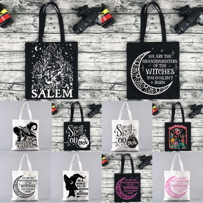 Harajuku Shopping Canvas Shopper Bag tüdrukute käekott Õlakott Naistele Ostekott magic Witches Brew Tarot kaardi nõidus kott