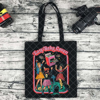 Harajuku Iepirkšanās Canvas Shopper Bag meitenes rokassoma plecu dāmu soma sievietēm Shopper soma burvju Witches Brew Tarot karti raganu soma