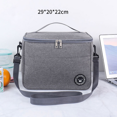 Liela termiskā pārtikas soma dzesēšanas soma kempinga izolēta pusdienu soma ar plecu siksnu piknika grozu āra kempinga ceļojumiem 캠핑용품