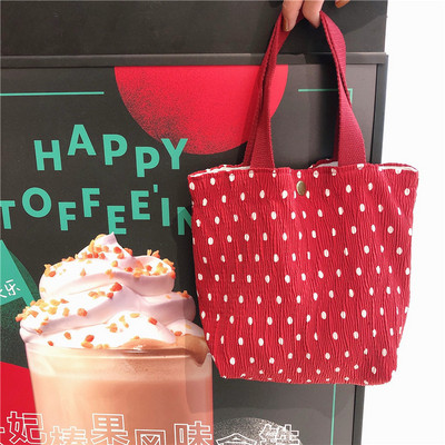 Slatka mala torbica od samta u korejskom stilu za žene, mini torbe za djevojčice, torbe za ručak, platnena torbica za ruke