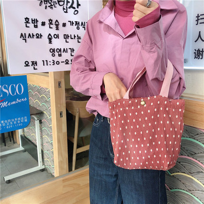 Slatka mala torbica od samta u korejskom stilu za žene, mini torbe za djevojčice, torbe za ručak, platnena torbica za ruke