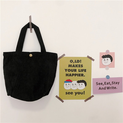 Slatka mala torbica od samta u korejskom stilu za žene, mini torbe za djevojčice, torbe za ručak, platnena torbica za ruke