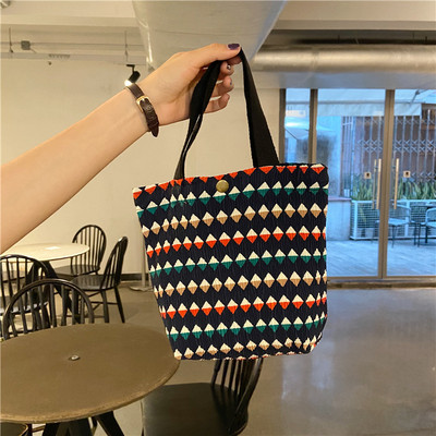 Slatka mala torbica od samta u korejskom stilu za žene, mini torbe za djevojčice, torbe za ručak, platnena torbica za ruke