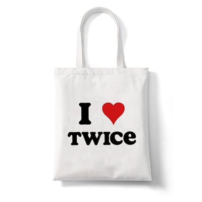 Korejas stila kpop TWICE sievietēm Y2k Esthetics iepirkumu soma rokassomiņa salokāma atkārtoti lietojama pircēja Harajuku studentu kanvas soma