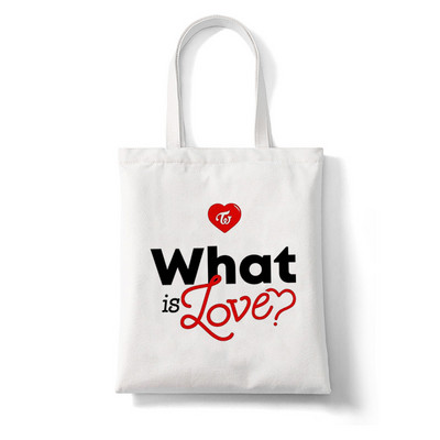 Korejas stila kpop TWICE sievietēm Y2k Esthetics iepirkumu soma rokassomiņa salokāma atkārtoti lietojama pircēja Harajuku studentu kanvas soma