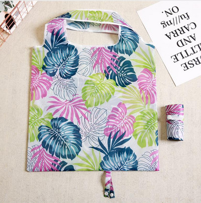 Poliestera salokāms otrreizējās pārstrādes iepirkumu maisiņš Eko atkārtoti lietojams maisiņš Augļu un dārzeņu pārtikas preču veikals