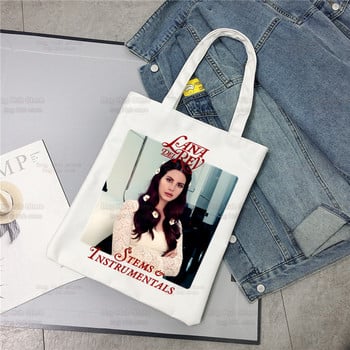 Lana Del Rey Singer Fans Γυναικείες πάνινες τσάντες ώμου Canvas Tote Eco Just for Life Τσάντα αγορών Καμβά τσάντα τσάντα χειρός καθημερινή χρήση