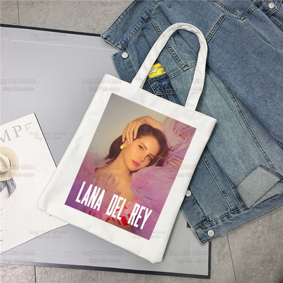 Lana Del Rey Obožavatelji pjevačica Ženska platnena torba na rame Platnena torba Eco Just for Life Shopping Bag Platnena torba Ručna torba Svakodnevna upotreba