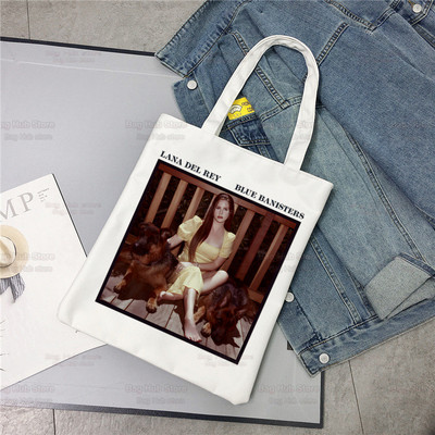 Lana Del Rey Obožavatelji pjevačica Ženska platnena torba na rame Platnena torba Eco Just for Life Shopping Bag Platnena torba Ručna torba Svakodnevna upotreba