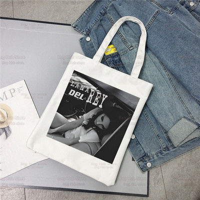 Lana Del Rey Obožavatelji pjevačica Ženska platnena torba na rame Platnena torba Eco Just for Life Shopping Bag Platnena torba Ručna torba Svakodnevna upotreba