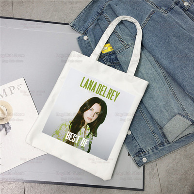 Lana Del Rey Obožavatelji pjevačica Ženska platnena torba na rame Platnena torba Eco Just for Life Shopping Bag Platnena torba Ručna torba Svakodnevna upotreba