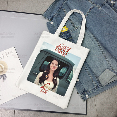 Lana Del Rey Obožavatelji pjevačica Ženska platnena torba na rame Platnena torba Eco Just for Life Shopping Bag Platnena torba Ručna torba Svakodnevna upotreba