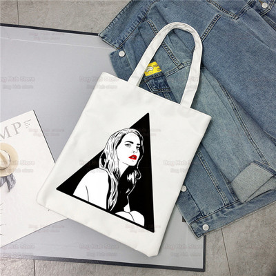 Lana Del Rey Obožavatelji pjevačica Ženska platnena torba na rame Platnena torba Eco Just for Life Shopping Bag Platnena torba Ručna torba Svakodnevna upotreba