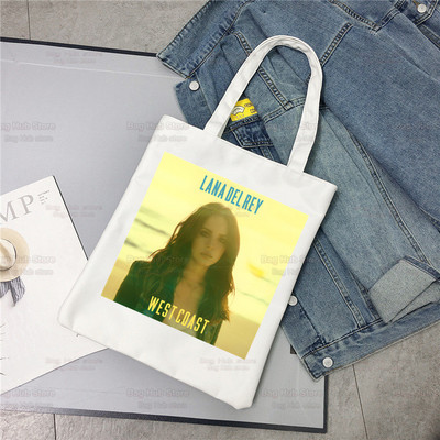 Lana Del Rey Obožavatelji pjevačica Ženska platnena torba na rame Platnena torba Eco Just for Life Shopping Bag Platnena torba Ručna torba Svakodnevna upotreba